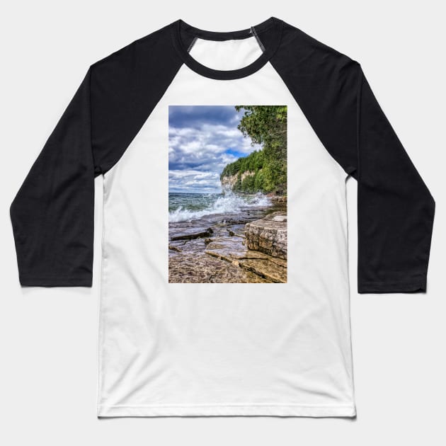 HDR of Lake Michigan Baseball T-Shirt by Isla Creek Casuals